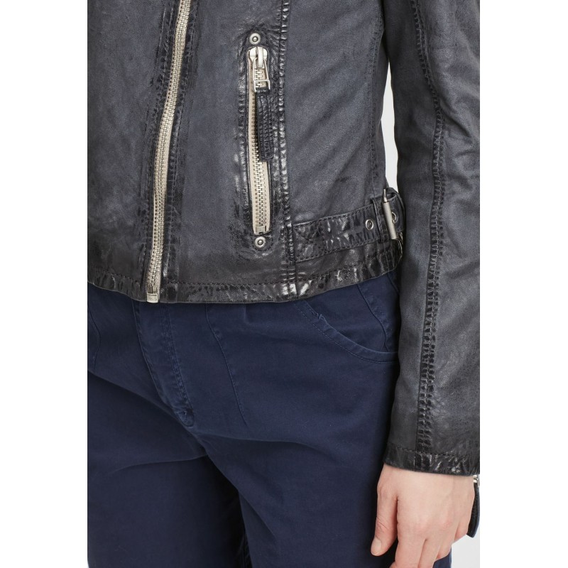 Geaca de Piele Dama Gipsy Bleumarin GWKandy LAMOV – IMBRACAMINTE