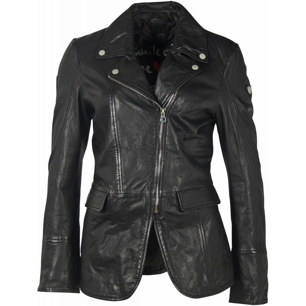 Geaca de Piele Dama Gipsy Neagra GWLony NSLONTV Geaca de Piele Dama Gipsy Neagra GWLony NSLONTV - readytowear