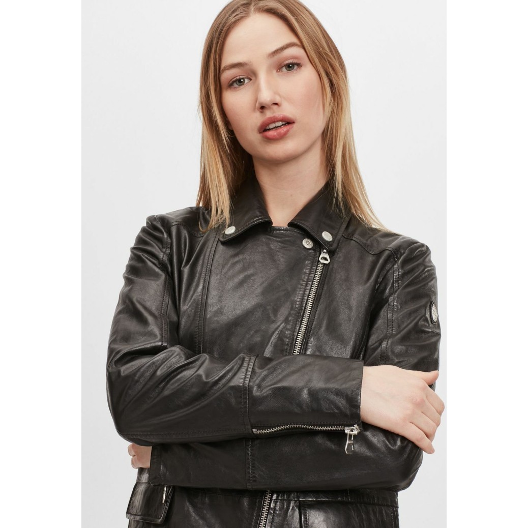 Geaca de Piele Dama Gipsy Neagra GWLony NSLONTV – IMBRACAMINTE