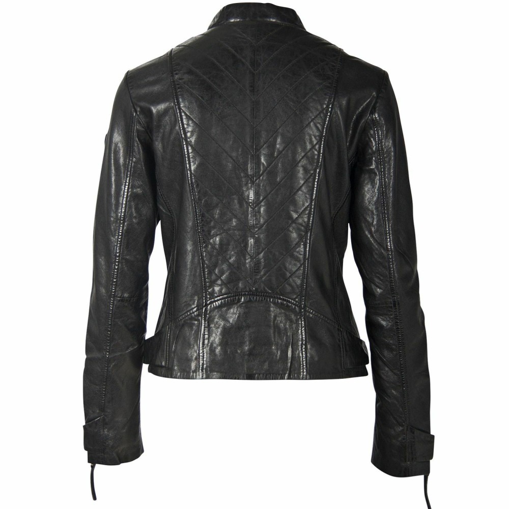 Geaca de Piele Dama Gipsy Neagra GWLuzi LACUV Geaca de Piele Dama Gipsy Neagra GWLuzi LACUV - readytowear.ro