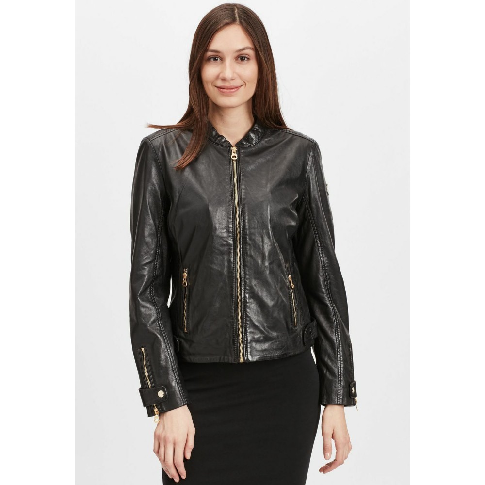 Geaca de Piele Dama Gipsy Neagra GWLuzi LACUV Geaca de Piele Dama Gipsy Neagra GWLuzi LACUV - readytowear.ro