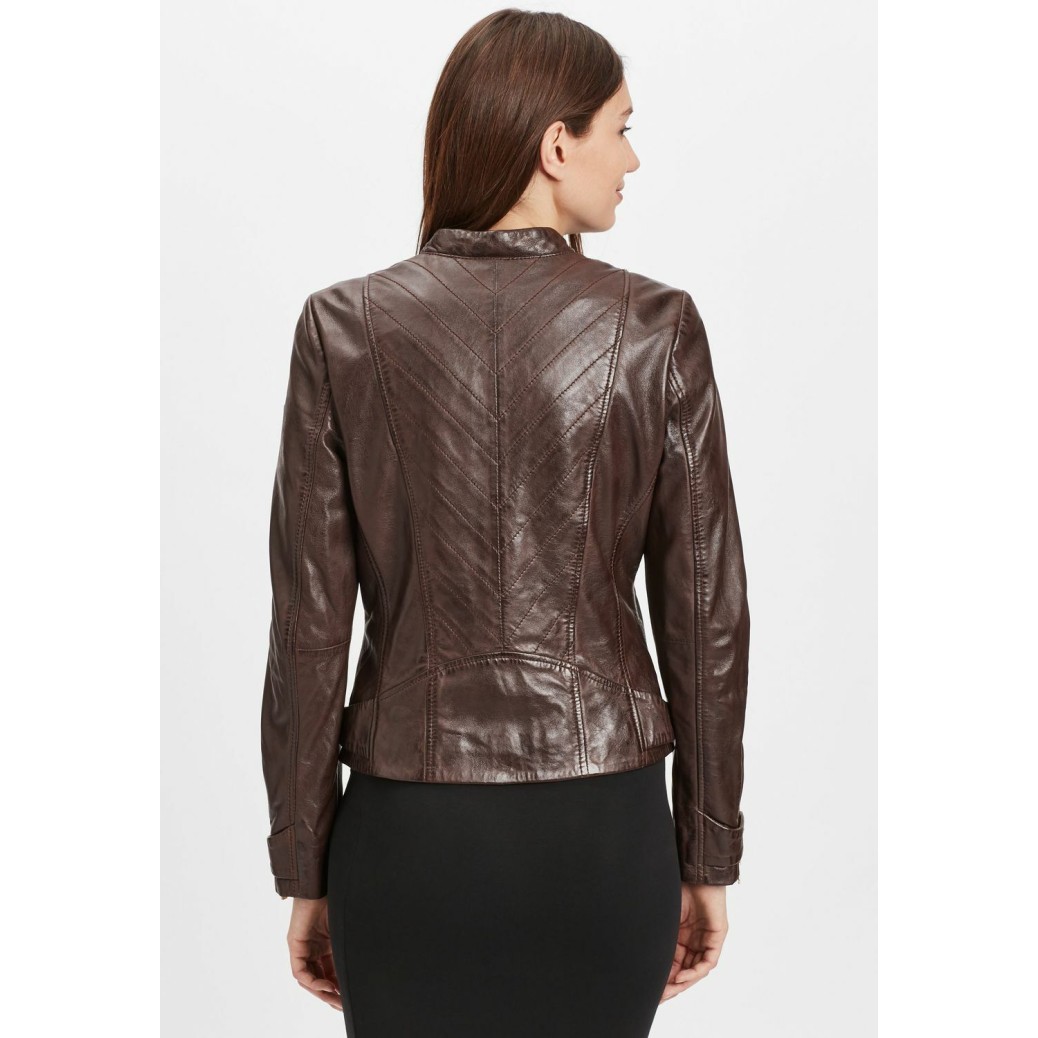 Geaca de Piele Naturala Dama Gipsy Maro Inchis GWLuzi LACUV – IMBRACAMINTE Geaca de Piele Naturala Dama Gipsy Maro Inchis GWLuzi LACUV – IMBRACAMINTE