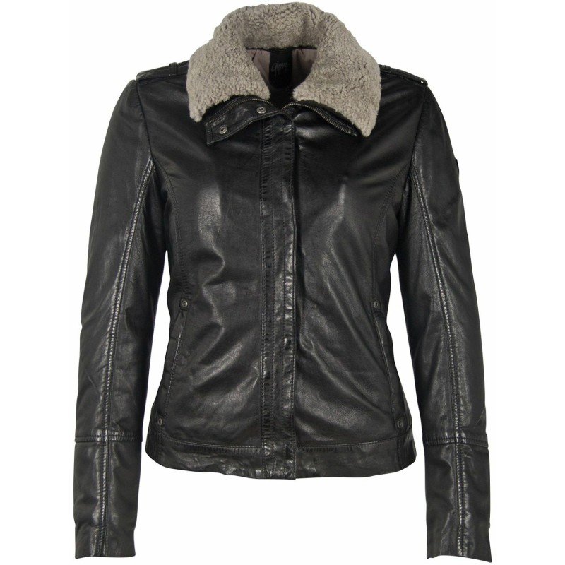 Geaca de Piele Dama Gipsy Neagra GWRelia LASV – IMBRACAMINTE