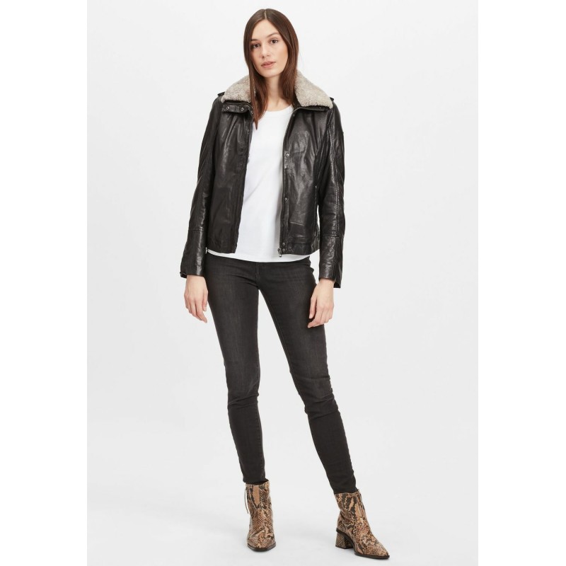 Geaca de Piele Dama Gipsy Neagra GWRelia LASV – IMBRACAMINTE