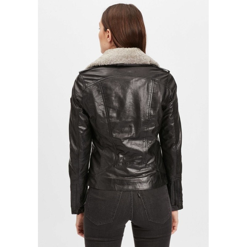 Geaca de Piele Dama Gipsy Neagra GWRelia LASV – IMBRACAMINTE