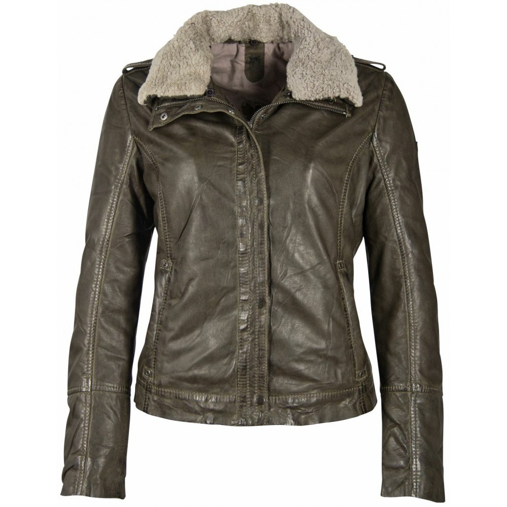 Geaca de Piele Dama Gipsy Olive GWRelia LASV Geaca de Piele Dama Gipsy Olive GWRelia LASV - readytowear.ro