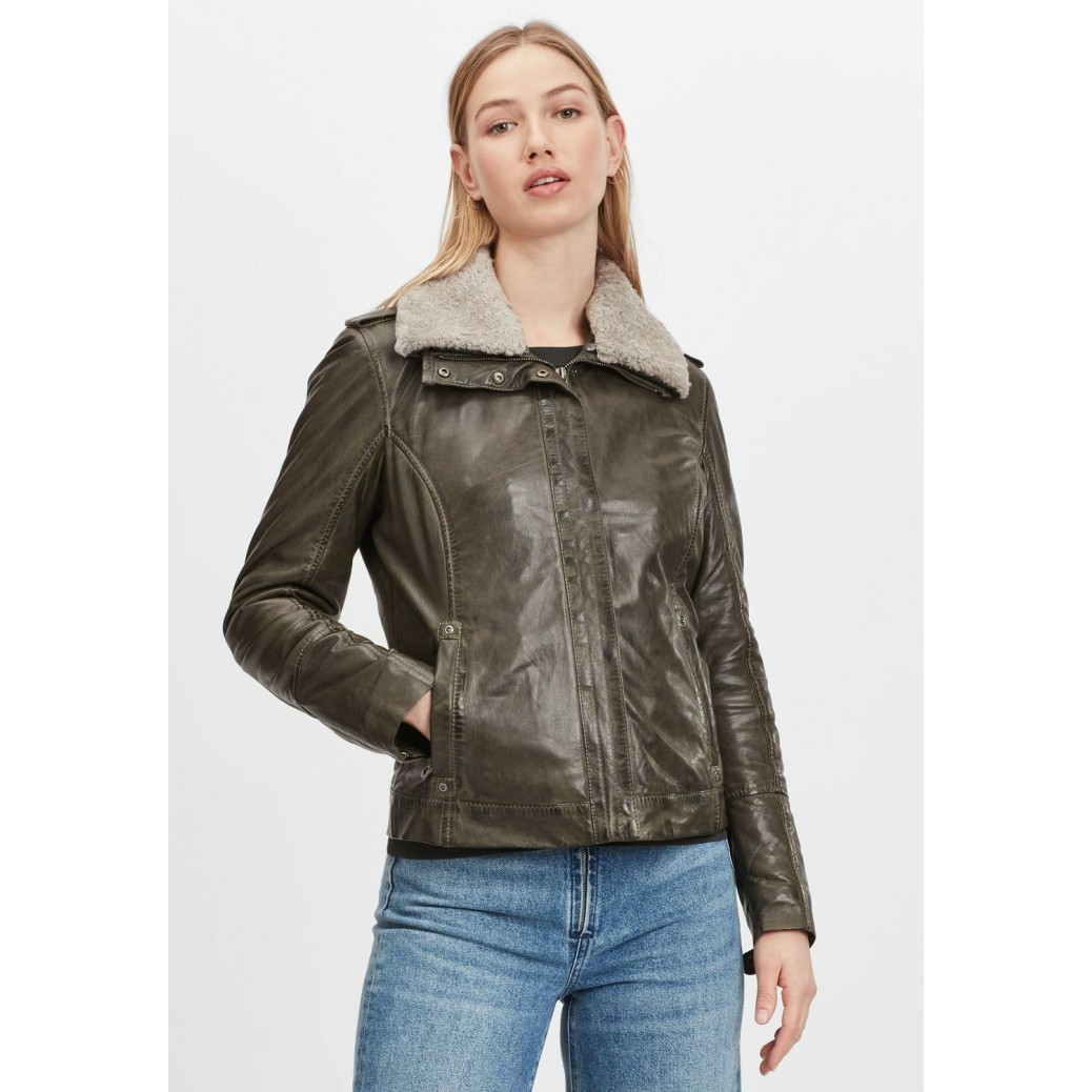 Geaca de Piele Dama Gipsy Olive GWRelia LASV – IMBRACAMINTE