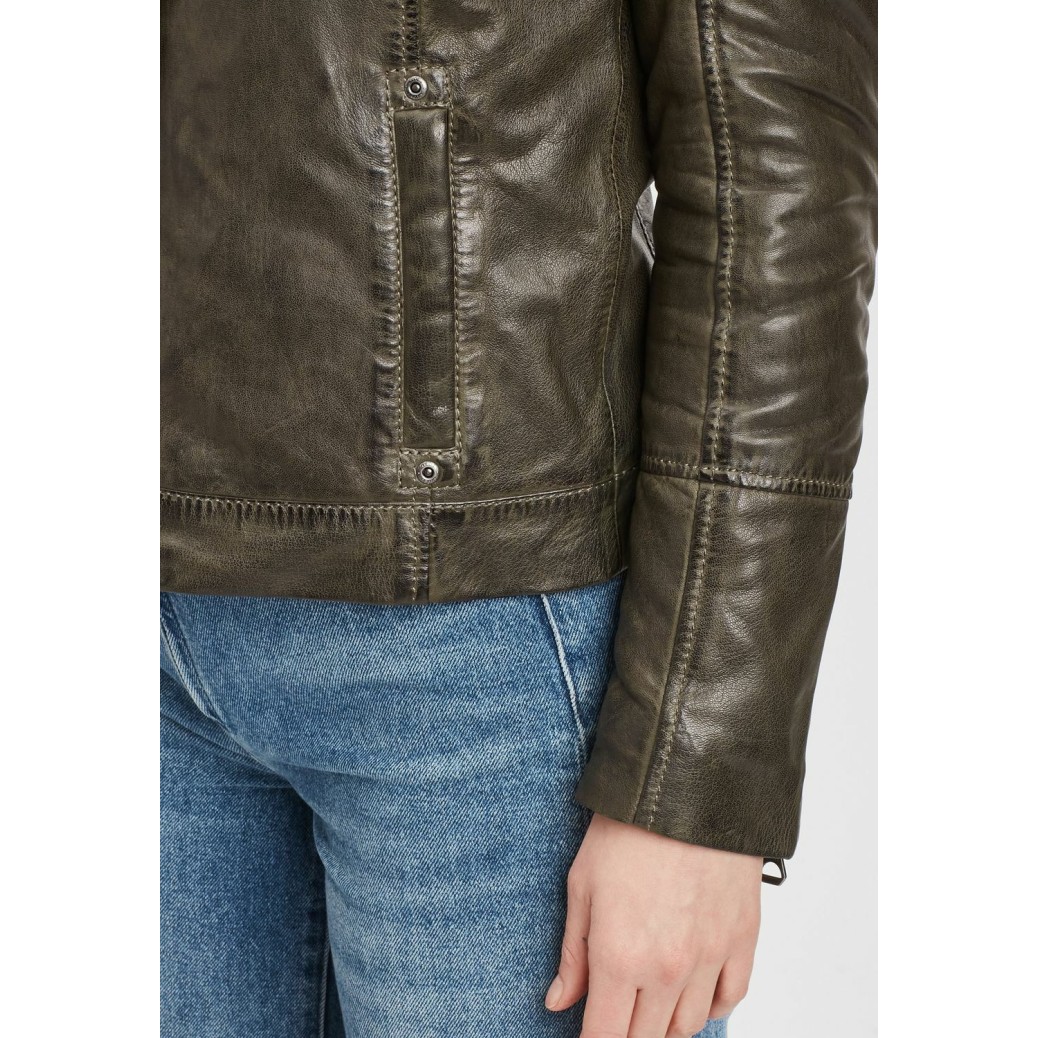 Geaca de Piele Dama Gipsy Olive GWRelia LASV – IMBRACAMINTE