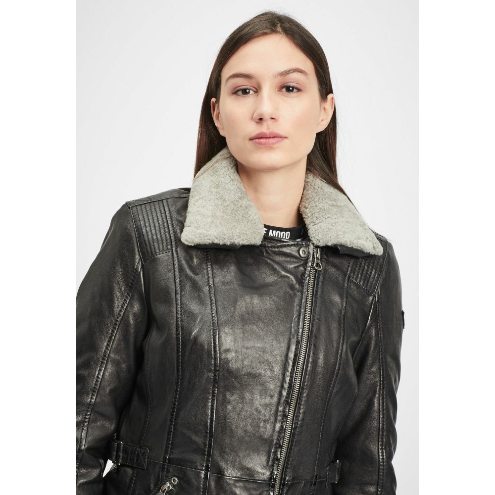 Geaca de Piele Dama Gipsy Neagra GWSanja LAHOV geci de piele - readytowear.ro