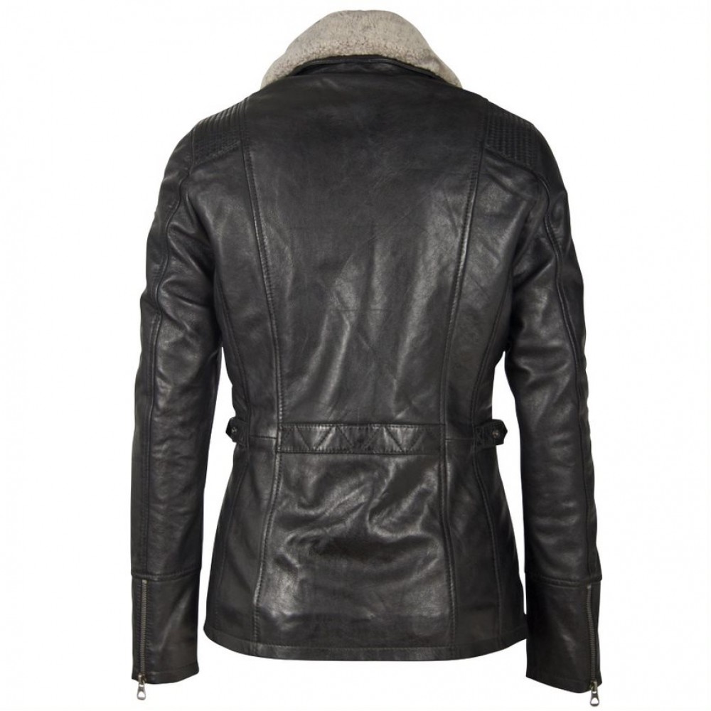Geaca de Piele Dama Gipsy Neagra GWSanja LAHOV Geaca de Piele Dama Gipsy Neagra GWSanja LAHOV - readytowear.ro