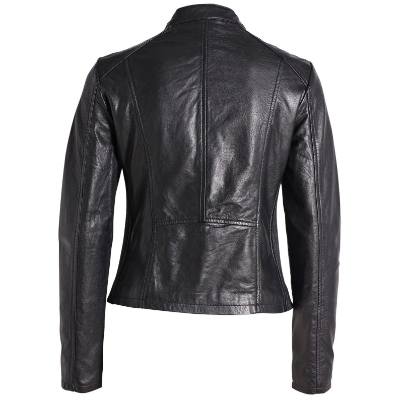 Geaca de Piele Dama Gipsy Neagra GWShana NSLVV – IMBRACAMINTE