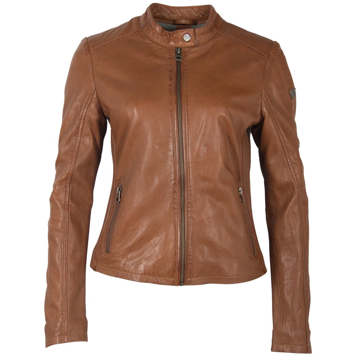 Geaca de Piele Dama Gipsy Coniac GWShana NSLVV – Black Friday