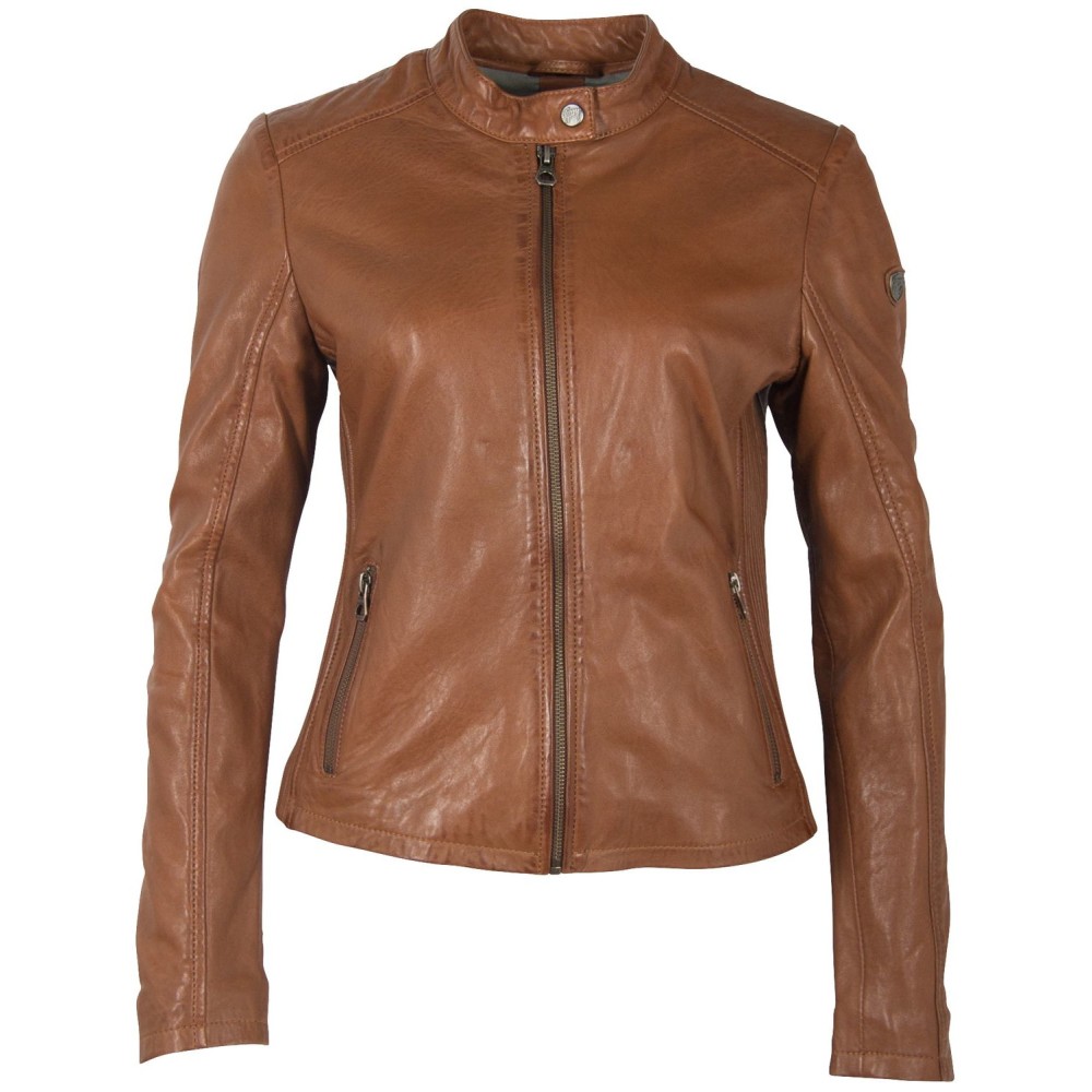 Geaca de Piele Dama Gipsy Coniac GWShana NSLVV geci de piele - readytowear.ro