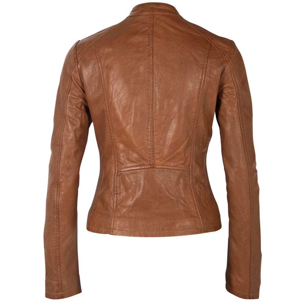 Geaca de Piele Dama Gipsy Coniac GWShana NSLVV geci de piele - readytowear.ro