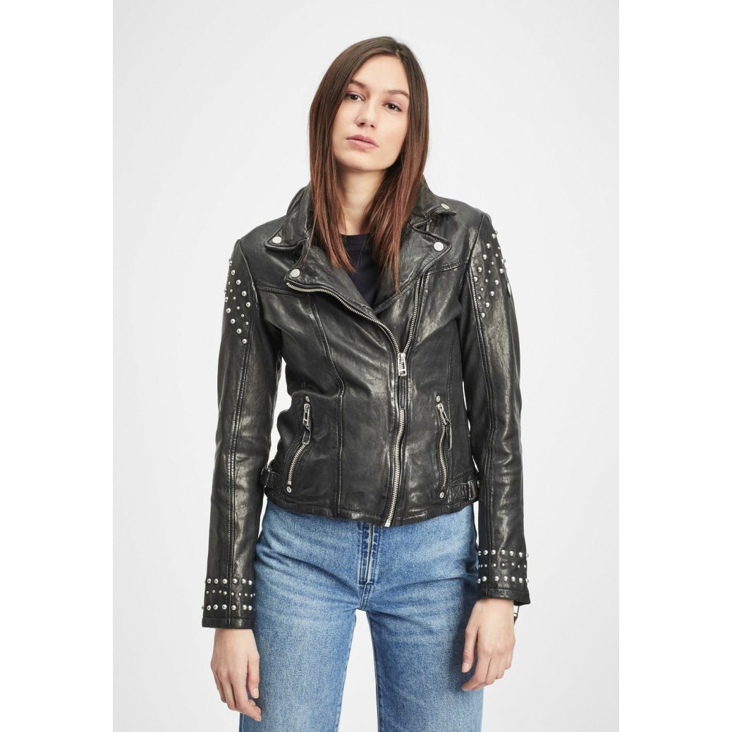 Geaca de Piele Naturala Dama Gipsy Neagra GWShea LAWOV – IMBRACAMINTE