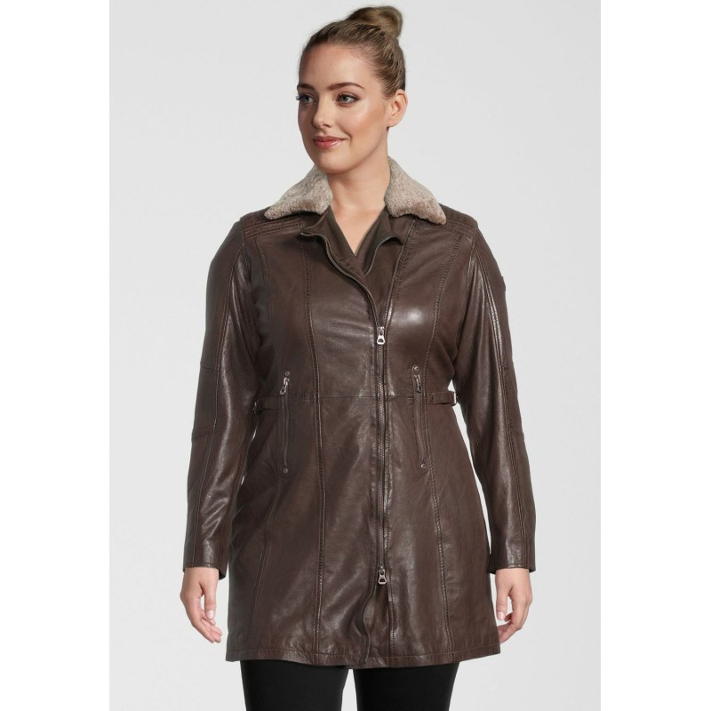 Geaca Lunga de Piele Dama Gipsy Maro Inchis GWSidra CF NSLV – IMBRACAMINTE Geaca Lunga de Piele Dama Gipsy Maro Inchis GWSidra CF NSLV – IMBRACAMINTE