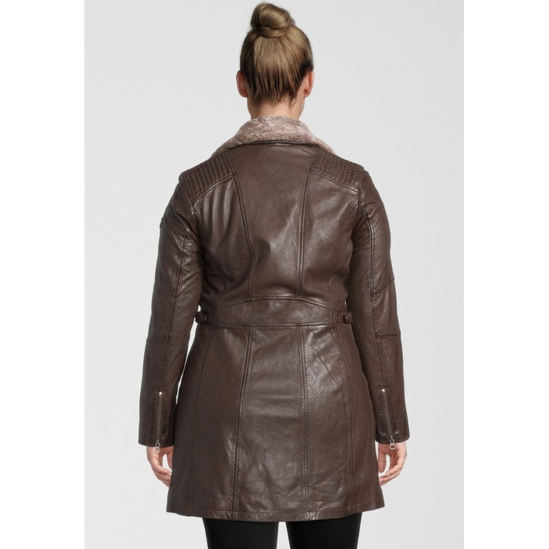 Geaca Lunga de Piele Dama Gipsy Maro Inchis GWSidra CF NSLV – IMBRACAMINTE Geaca Lunga de Piele Dama Gipsy Maro Inchis GWSidra CF NSLV – IMBRACAMINTE