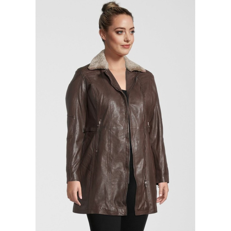 Geaca Lunga de Piele Dama Gipsy Maro Inchis GWSidra CF NSLV – IMBRACAMINTE Geaca Lunga de Piele Dama Gipsy Maro Inchis GWSidra CF NSLV – IMBRACAMINTE