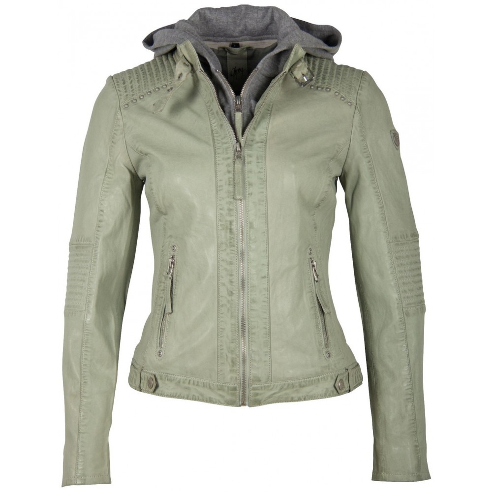 Geaca de Piele Naturala Dama Gipsy Verde Pal GWStana NSLVV Geaca de Piele Naturala Dama Gipsy Verde Pal GWStana NSLVV - readytowear.ro