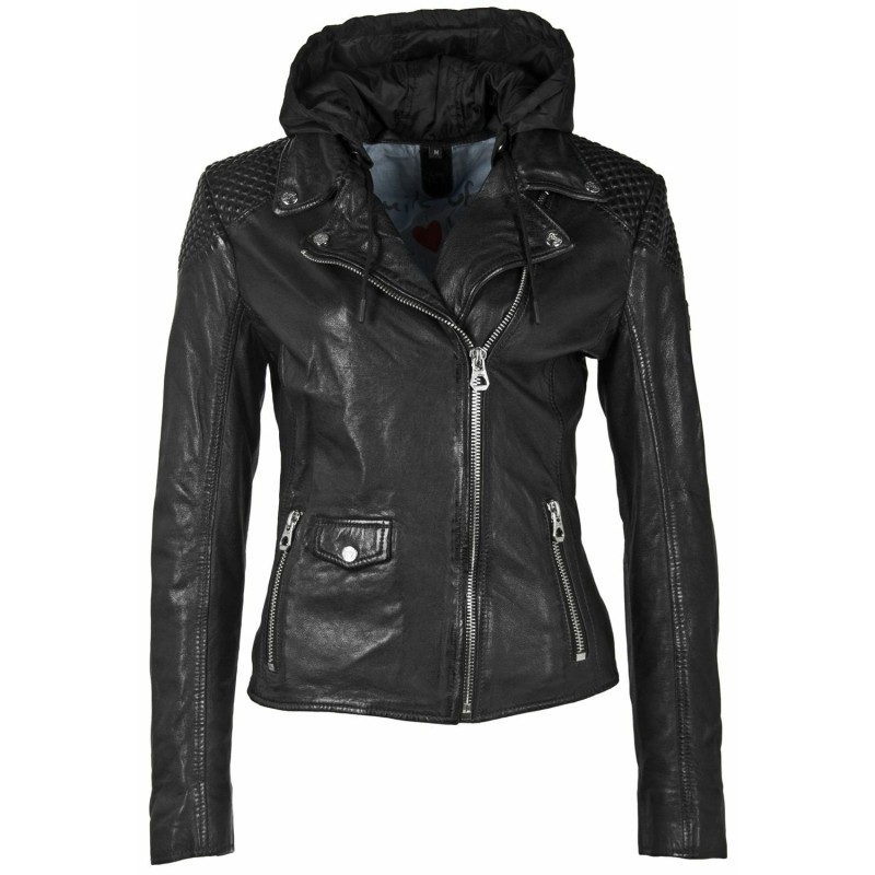 Geaca de Piele Dama Gipsy Neagra GWStary LAWOV – IMBRACAMINTE