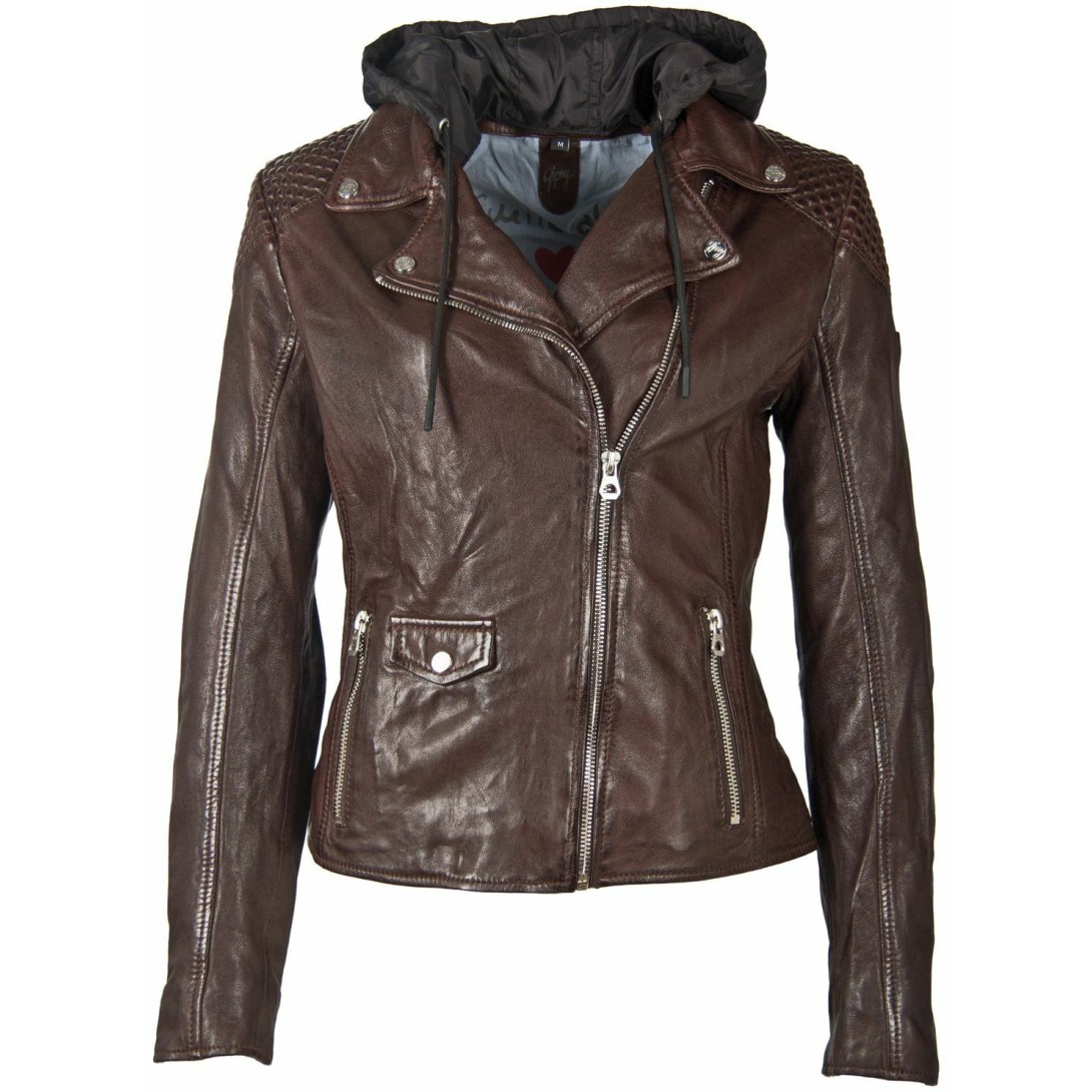 Geaca de Piele Dama Gipsy Maro Inchis GWStary LAWOV – IMBRACAMINTE