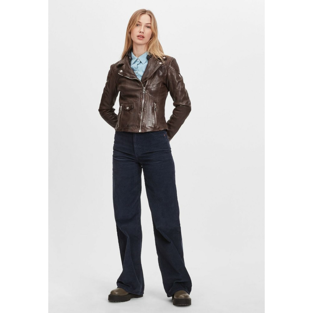 Geaca de Piele Dama Gipsy Maro Inchis GWStary LAWOV – IMBRACAMINTE