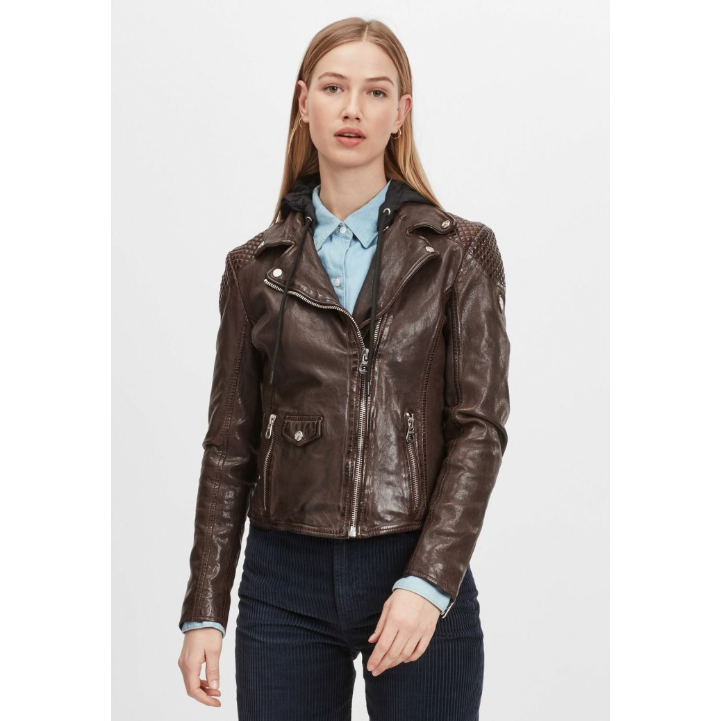 Geaca de Piele Dama Gipsy Maro Inchis GWStary LAWOV – IMBRACAMINTE