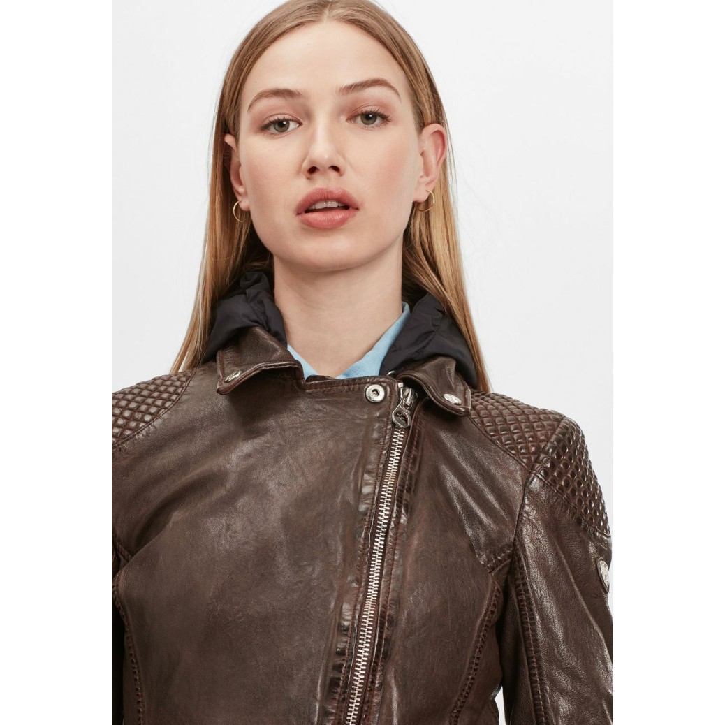 Geaca de Piele Dama Gipsy Maro Inchis GWStary LAWOV – IMBRACAMINTE