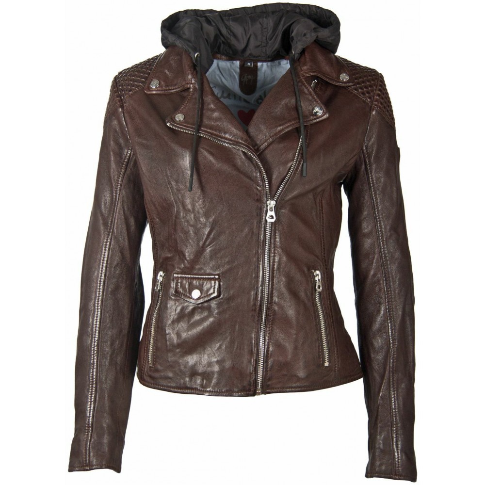 Geaca de Piele Dama Gipsy Maro Inchis GWStary LAWOV Geaca de Piele Dama Gipsy Maro Inchis GWStary LAWOV - readytowear