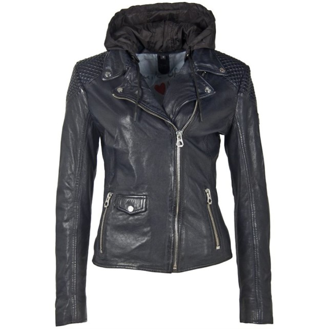 Geaca de Piele Dama Gipsy Bleumarin Inchis GWStary LAWOV – IMBRACAMINTE