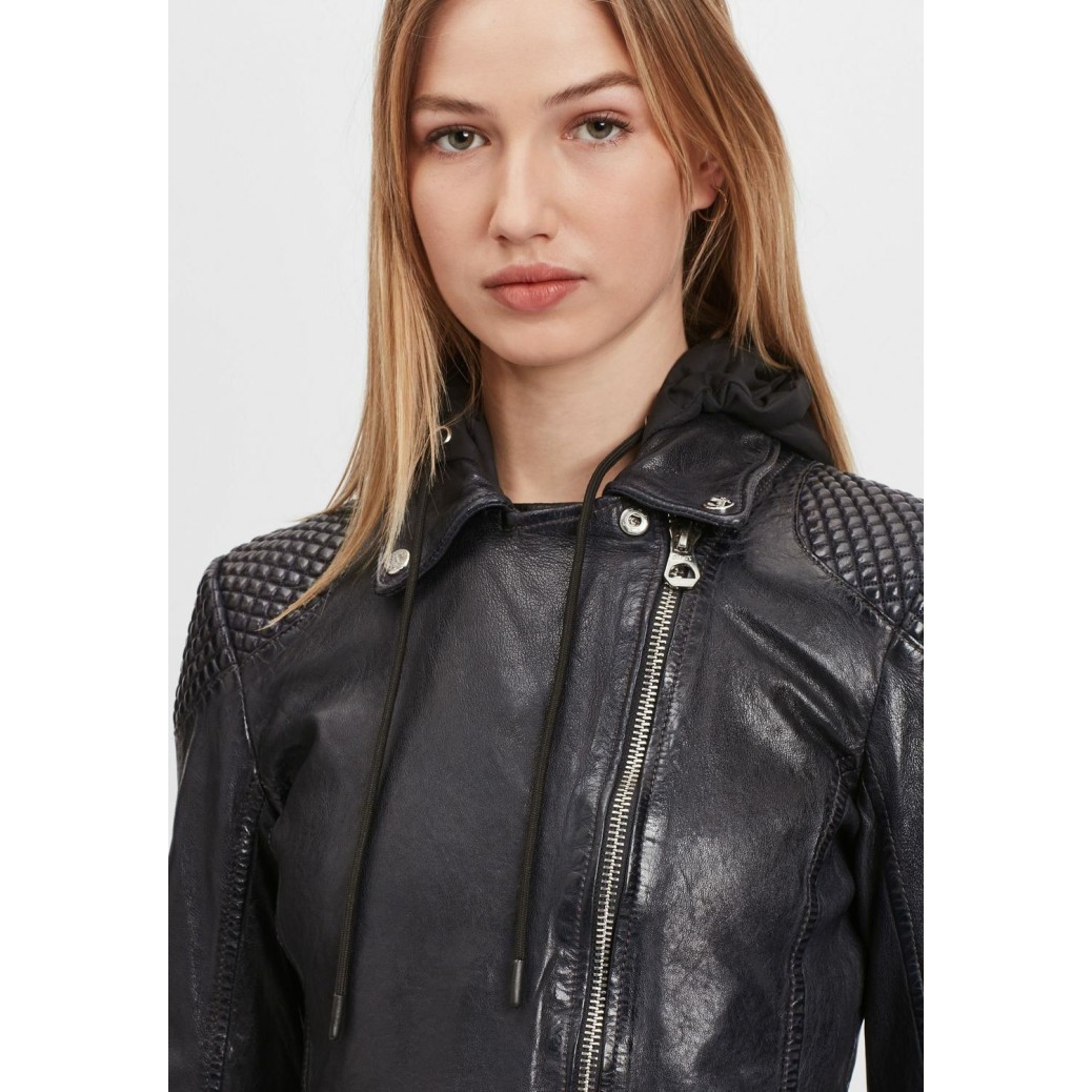 Geaca de Piele Dama Gipsy Bleumarin Inchis GWStary LAWOV – IMBRACAMINTE