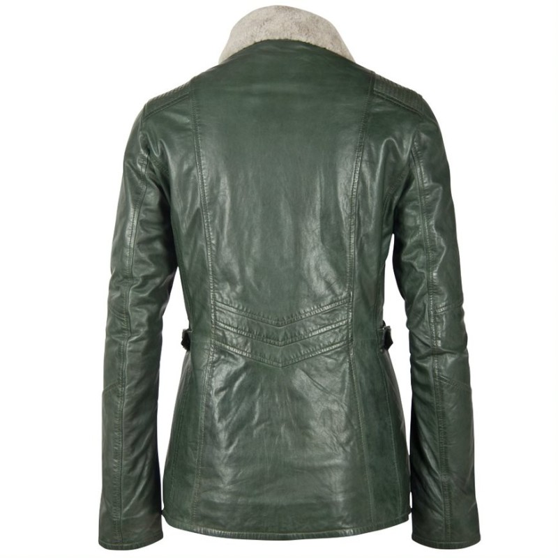 Geaca de Piele Dama Gipsy Verde Inchis GWYda CF NSLONTV – IMBRACAMINTE
