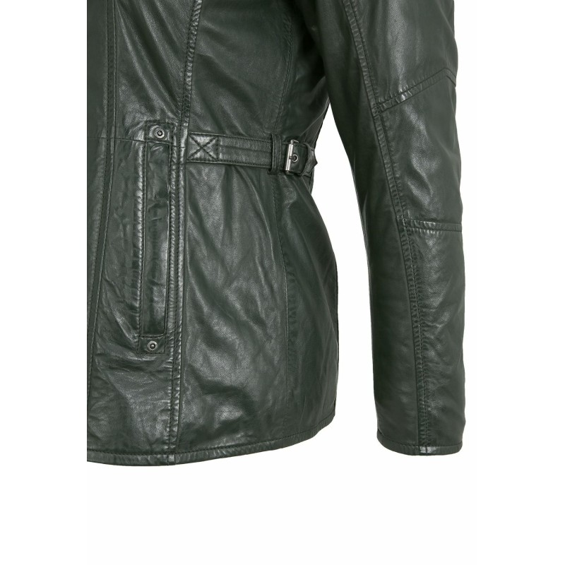 Geaca de Piele Dama Gipsy Verde Inchis GWYda CF NSLONTV – IMBRACAMINTE