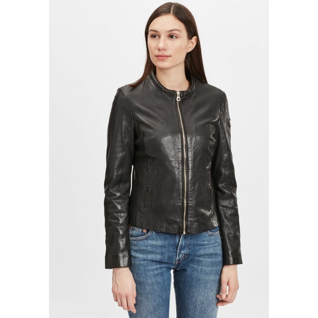 Geaca de Piele Dama Gipsy Neagra GWZai LASTAV – IMBRACAMINTE