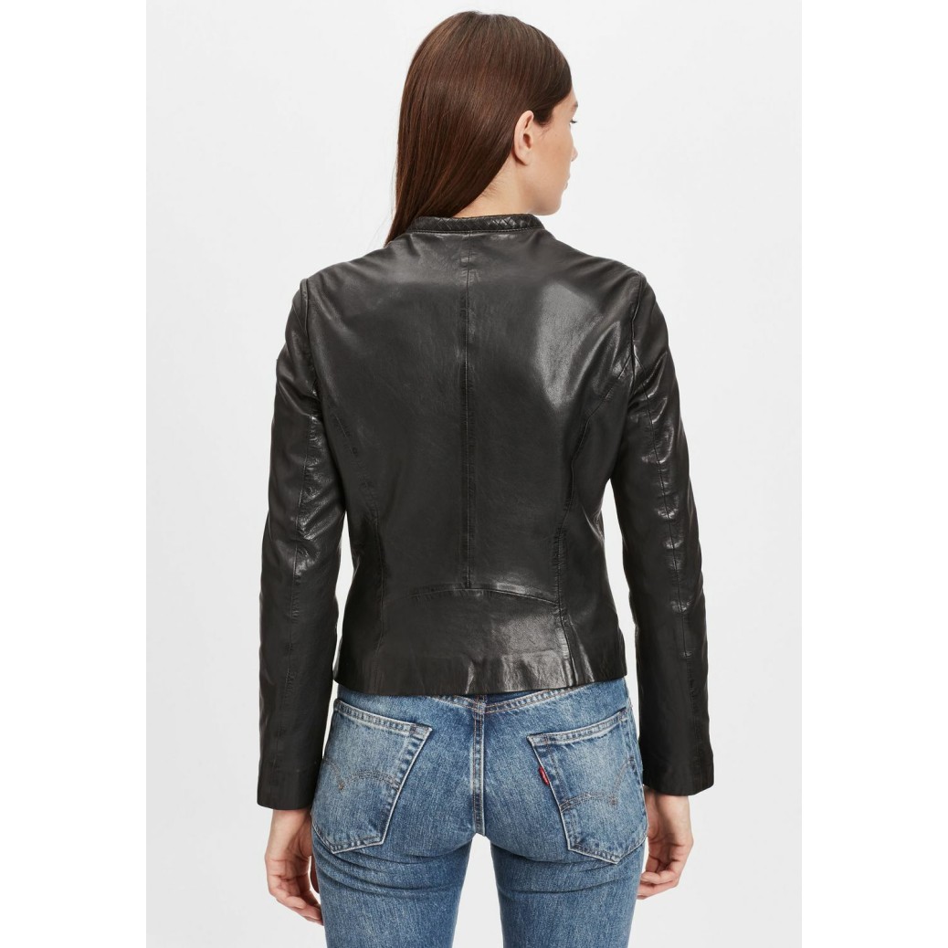 Geaca de Piele Dama Gipsy Neagra GWZai LASTAV – IMBRACAMINTE