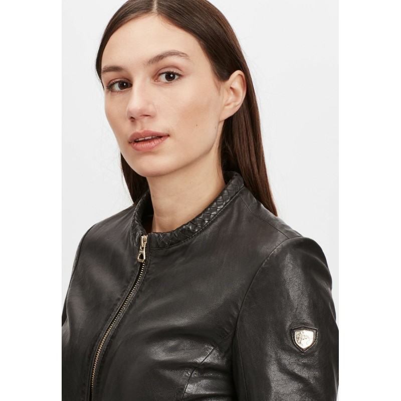 Geaca de Piele Dama Gipsy Neagra GWZai LASTAV – IMBRACAMINTE