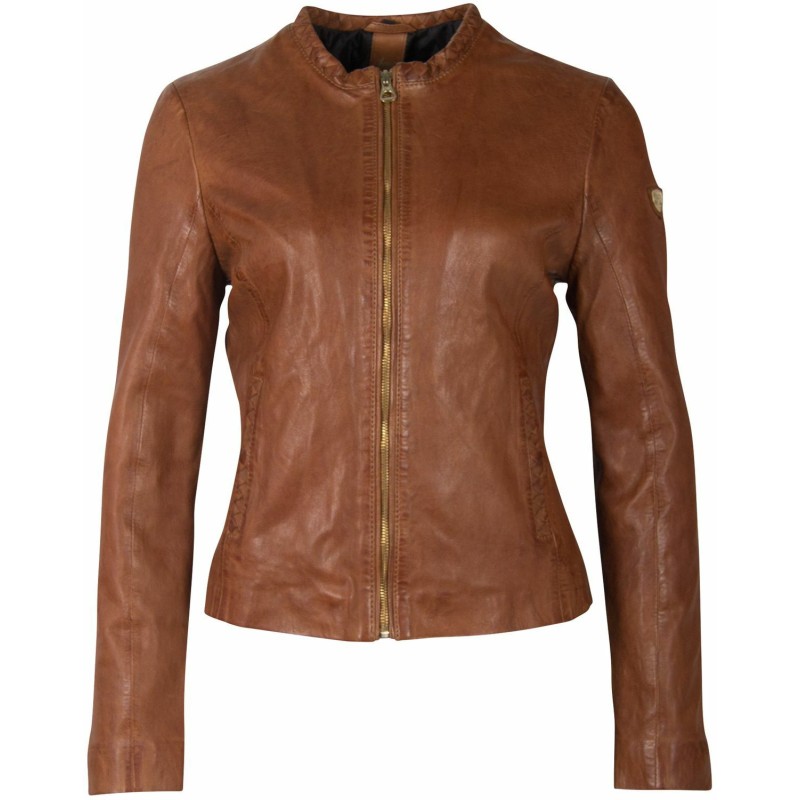 Geaca de Piele Dama Gipsy Coniac GWZai LASTAV – Black Friday