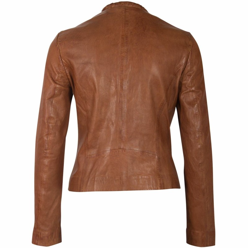 Geaca de Piele Dama Gipsy Coniac GWZai LASTAV – Black Friday