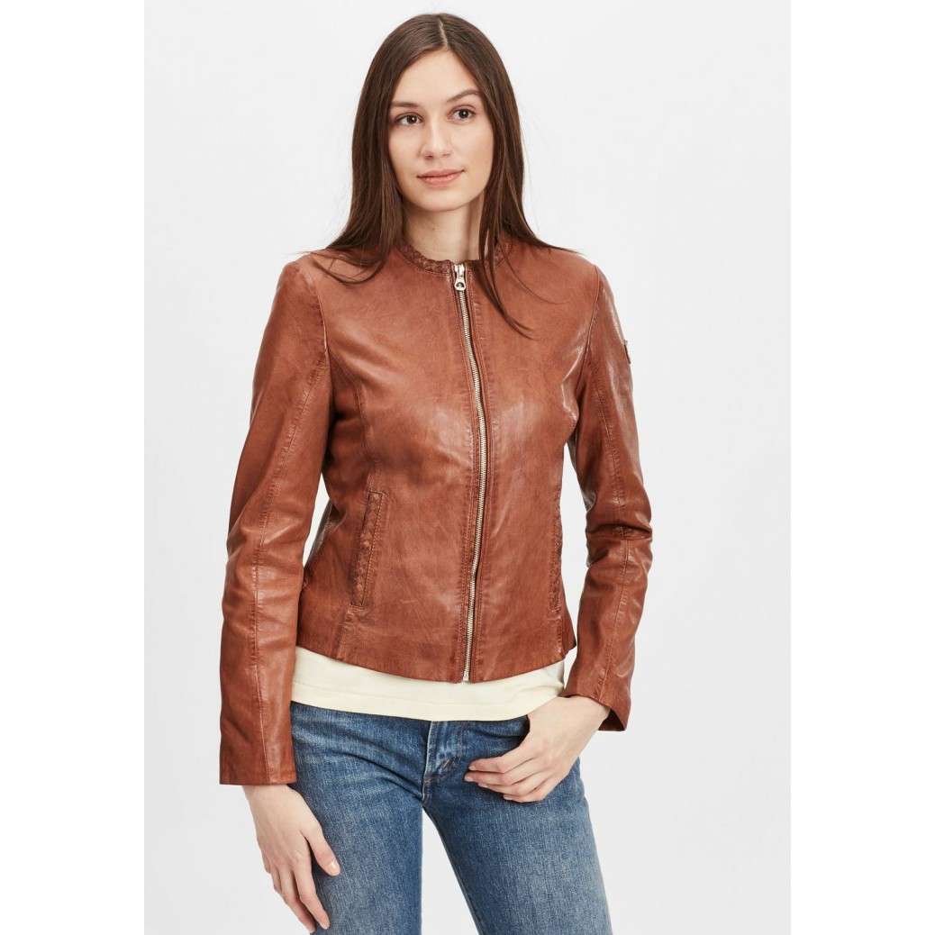 Geaca de Piele Dama Gipsy Coniac GWZai LASTAV – Black Friday