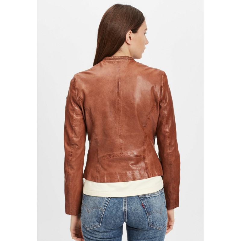 Geaca de Piele Dama Gipsy Coniac GWZai LASTAV – Black Friday