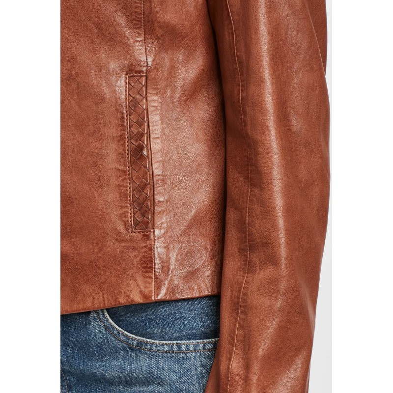 Geaca de Piele Dama Gipsy Coniac GWZai LASTAV – Black Friday