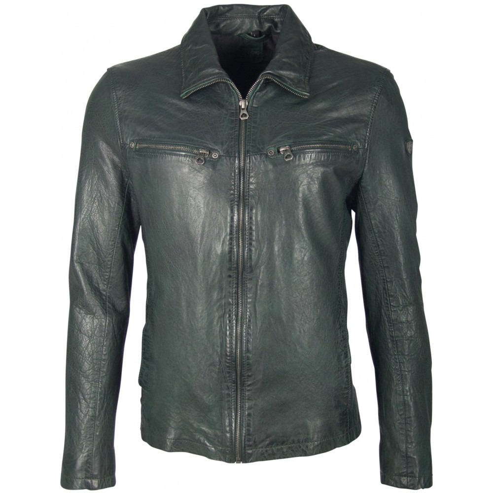 Geaca de Piele Naturala Barbati Gipsy Verde Inchis Gage W19 SF LVD Geaca de Piele Naturala Barbati Gipsy Verde Inchis Gage W19 SF LVD - readytowear.ro