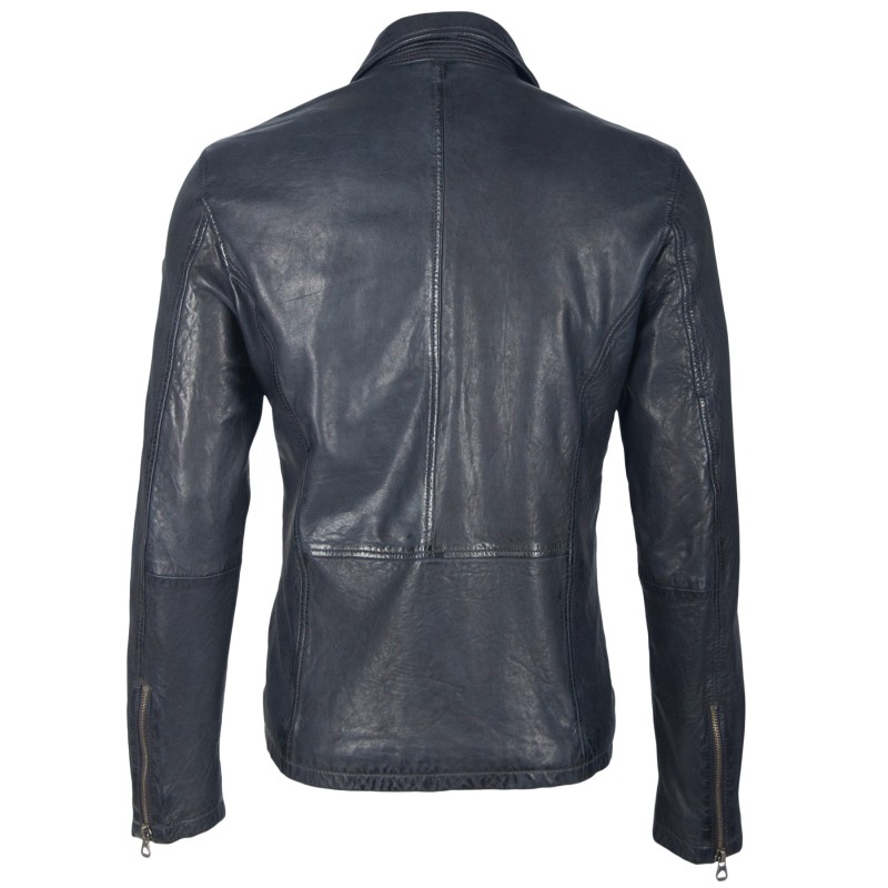 Geaca de Piele Naturala Barbati Gipsy Bleumarin Gage W19 SF LVD – IMBRACAMINTE