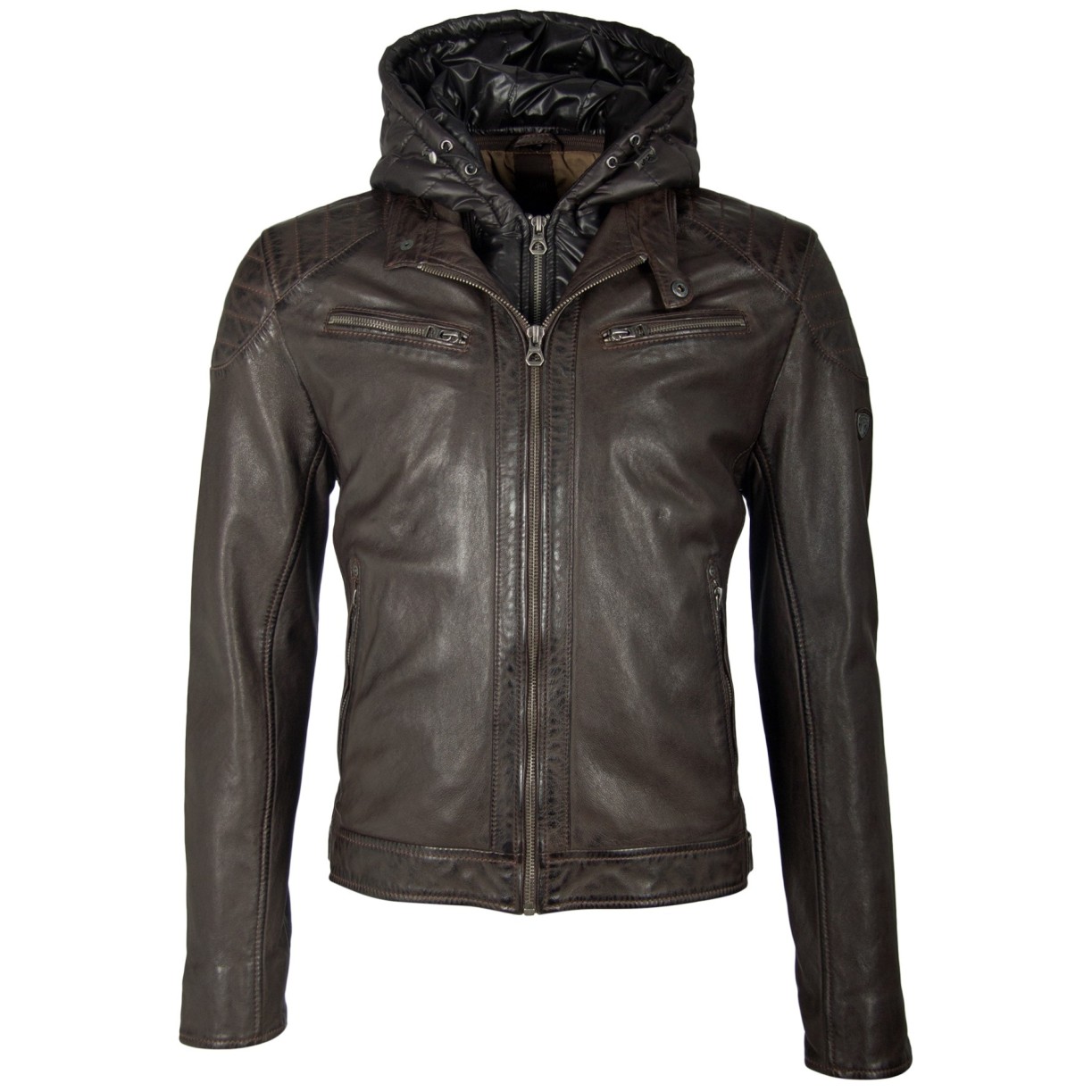 Geaca de Piele Naturala Barbati Gipsy Maro Inchis Garren 2 LATRIV – IMBRACAMINTE