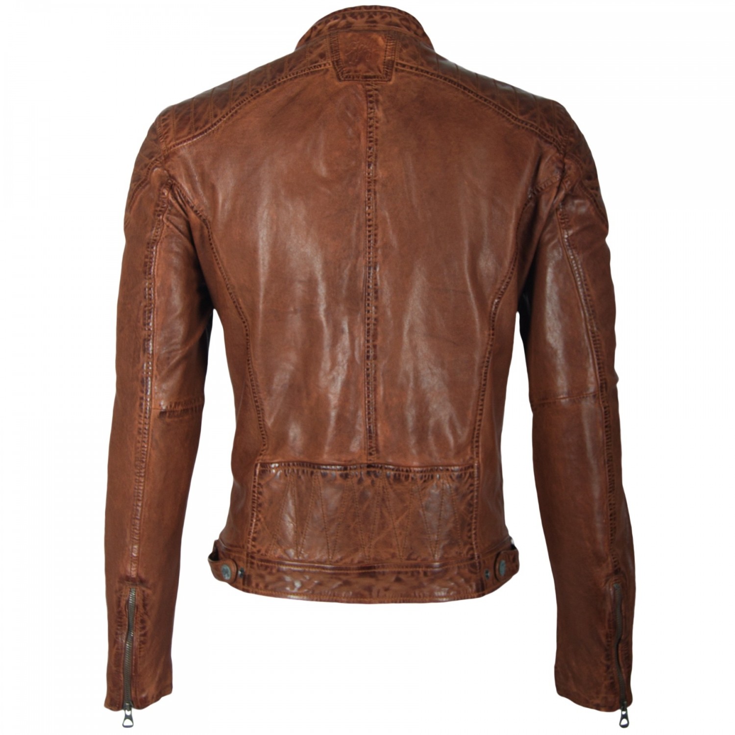 Geaca de Piele Naturala Barbati Gipsy Coniac Garren LVTW – IMBRACAMINTE