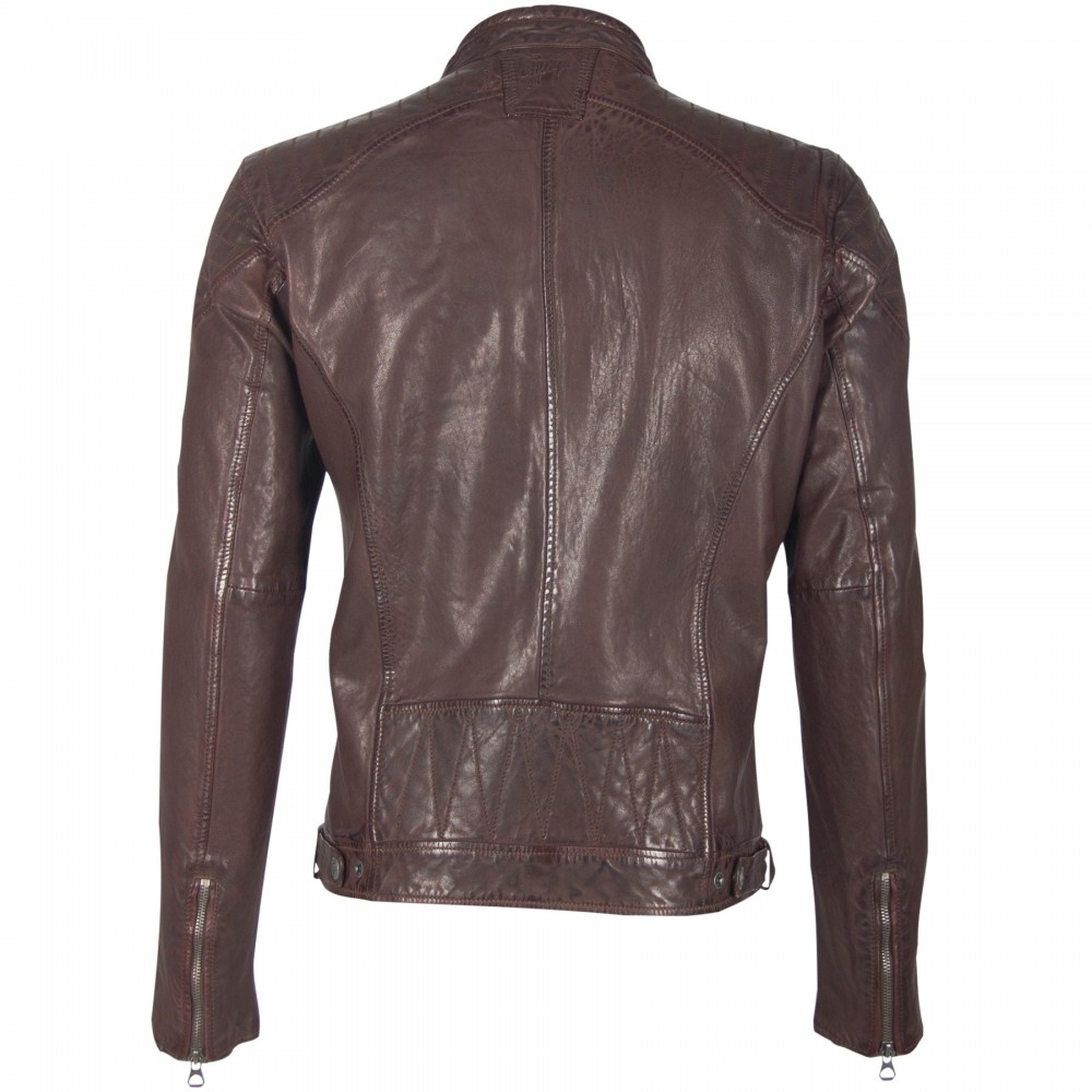 Geaca de Piele Naturala Barbati Gipsy Maro Inchis Garren LVTW Geaca de Piele Naturala Barbati Gipsy Maro Inchis Garren LVTW - readytowear.ro