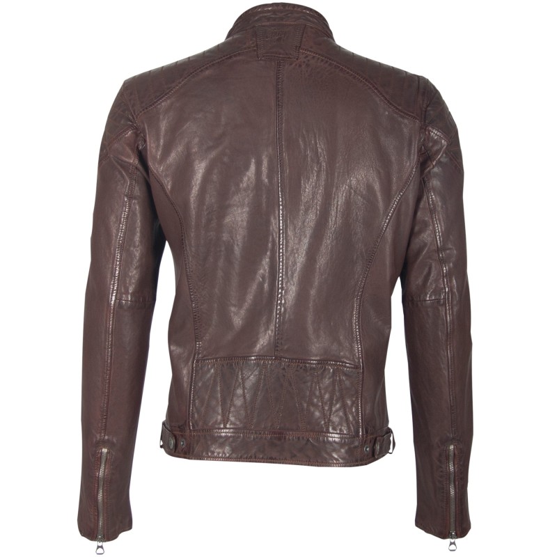 Geaca de Piele Naturala Barbati Gipsy Maro Inchis Garren LVTW – IMBRACAMINTE