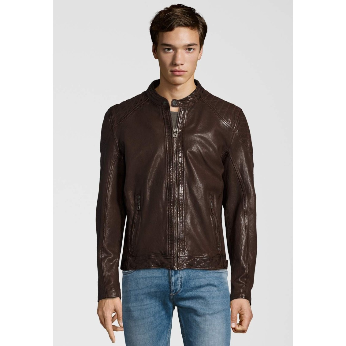 Geaca de Piele Naturala Barbati Gipsy Maro Inchis Garren LVTW – IMBRACAMINTE Geaca de Piele Naturala Barbati Gipsy Maro Inchis Garren LVTW – IMBRACAMINTE