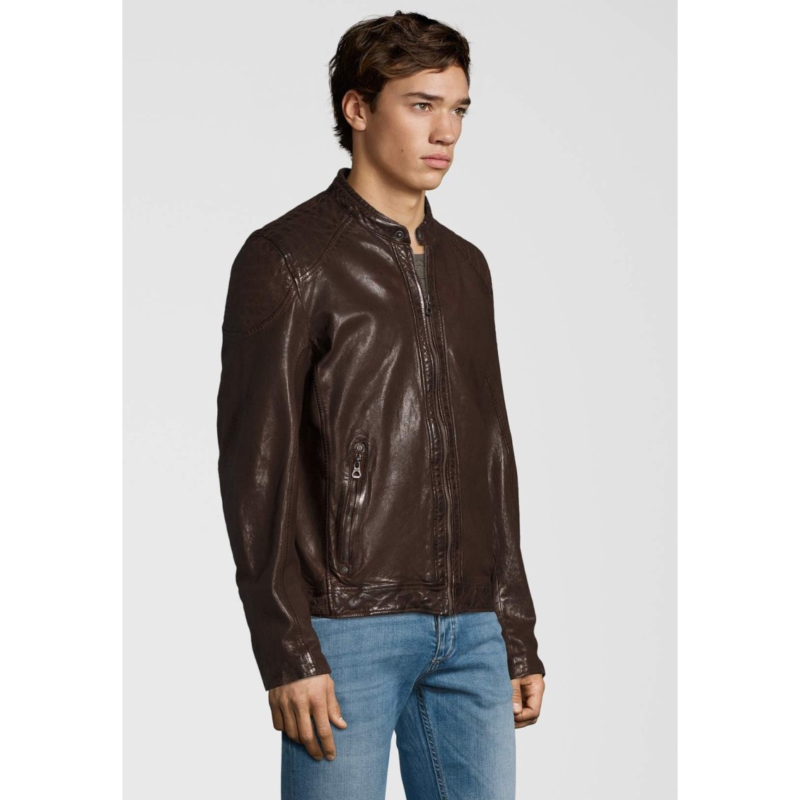 Geaca de Piele Naturala Barbati Gipsy Maro Inchis Garren LVTW – IMBRACAMINTE Geaca de Piele Naturala Barbati Gipsy Maro Inchis Garren LVTW – IMBRACAMINTE