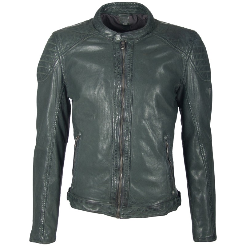 Geaca de Piele Naturala Barbati Gipsy Verde Inchis Garren LVTW – IMBRACAMINTE